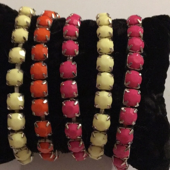 Set of 5 stretchy bead Bracelet (N) - Picture 3 of 4